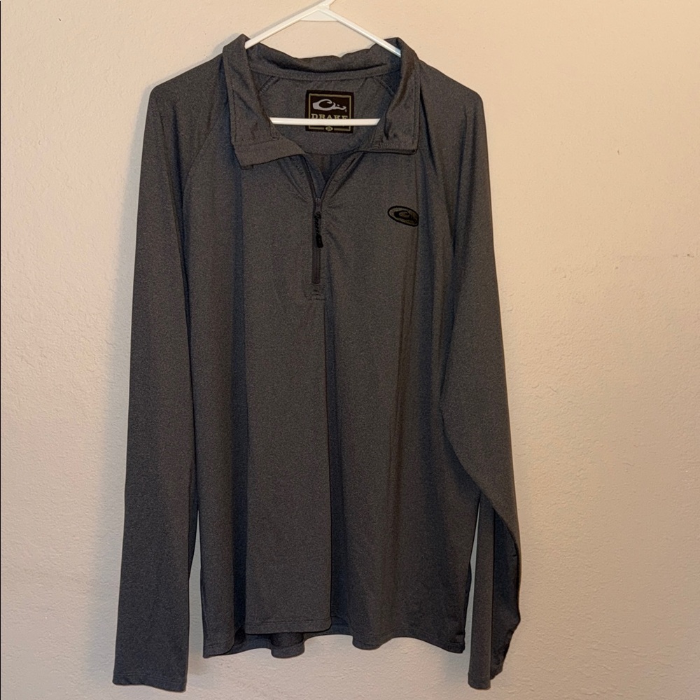 Drake Heather Gray Quarter-Zip Performance Pullover